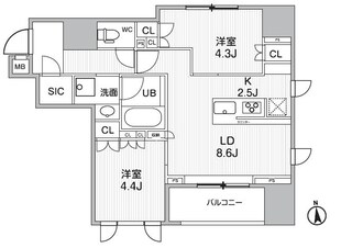 シーズンフラッツ新御徒町の物件間取画像